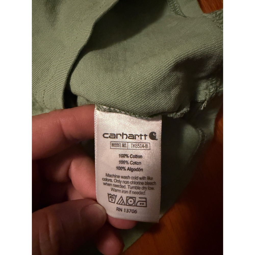 Kids Under Armour Henley and Carhartt Pocket T-Shirt Bundle Size 5 Green Black - Picture 9 of 9